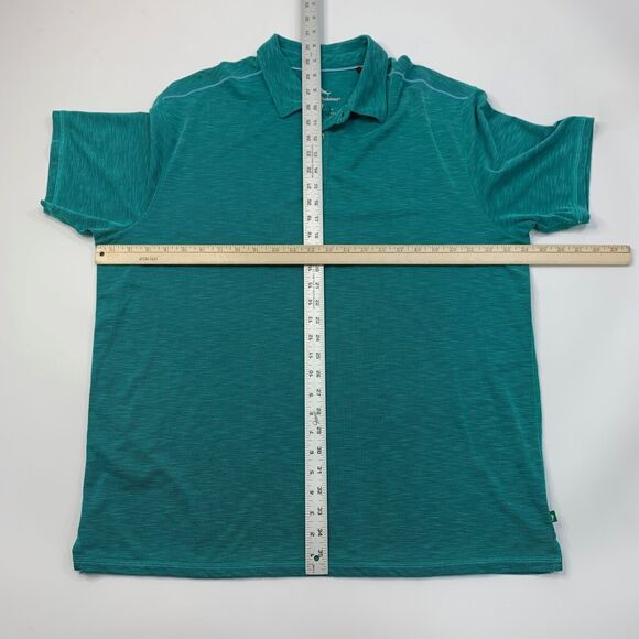 Tommy Bahama Polo Shirt Mens XL Extra Large Jade Green Space Dye Short Sleeve - Picture 4 of 11